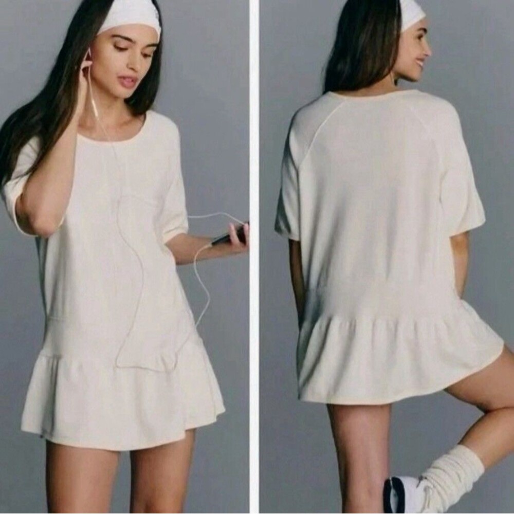 NWOT Free People Movement FP Elements Activewear Tunic Top Ivory M Oversized